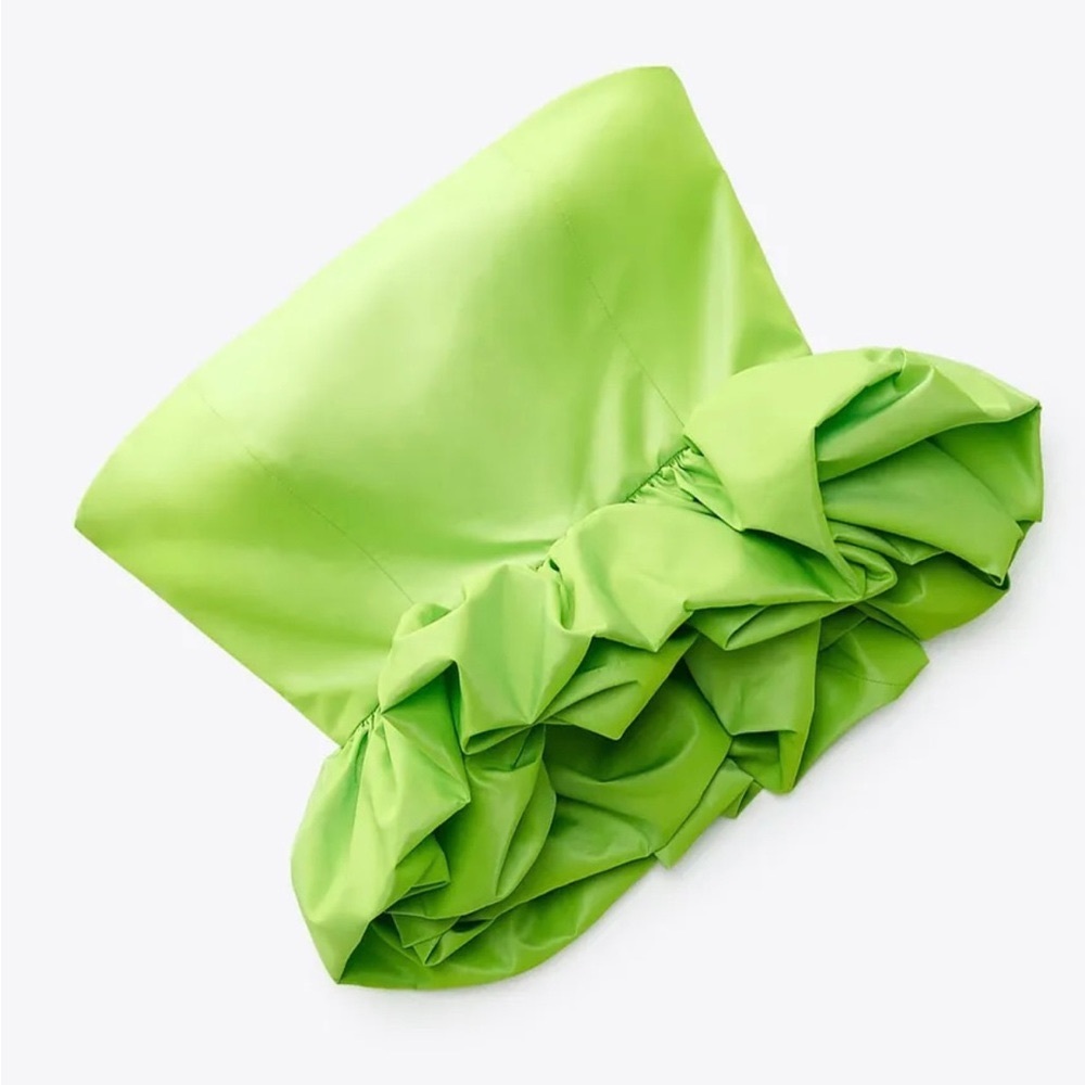 Zara Voluminous Limited Edition Neon Green Top